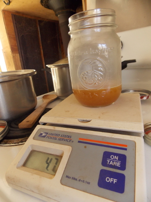 Weighing maple syrup