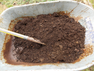 Mixing compost