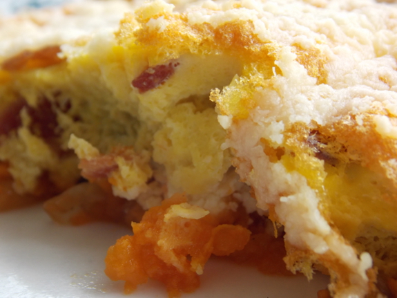 Sweet potato and egg bake