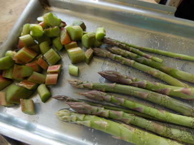 Roasting asparagus