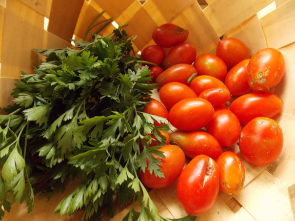 Tomatoes and parsley