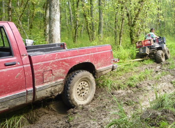 getting the truck stuck