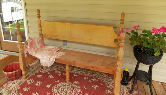 Bed turned bench