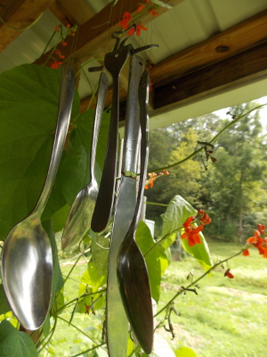 Silverware wind chimes