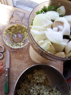 Preparing for falafels