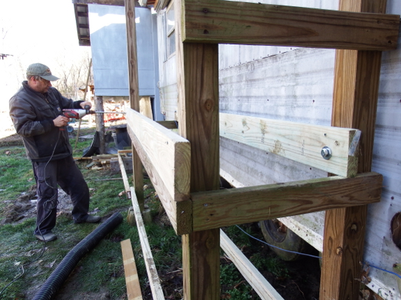 Drilling a hole for a carriage bolt