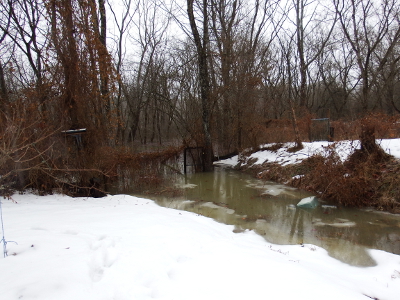 Flooded gully