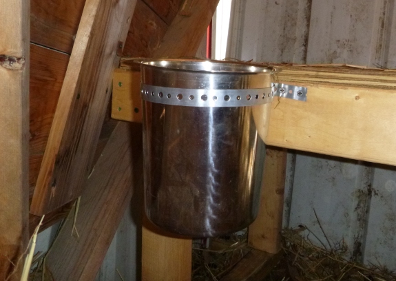 champagne bucket milking stanchion bottle holder