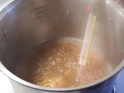 Boiling down birch syrup