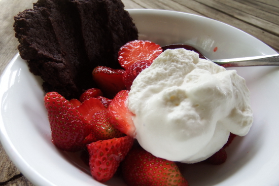 Strawberries, cookies, and cream