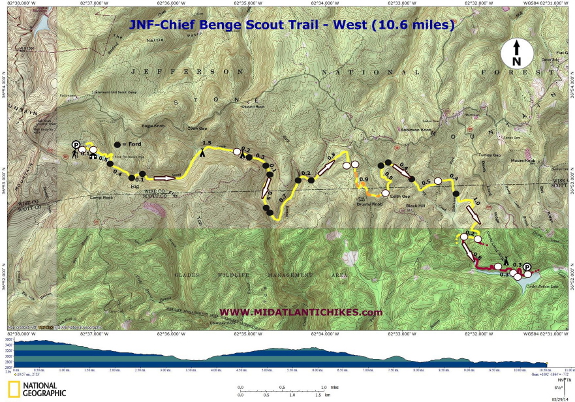 West half of the Chief Benge Scout Trail