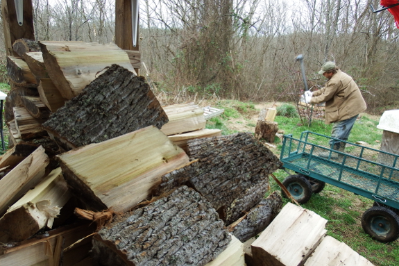 firewood chopping station