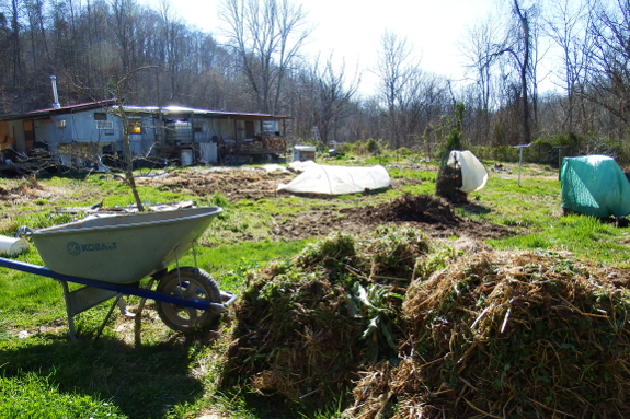 New compost pile