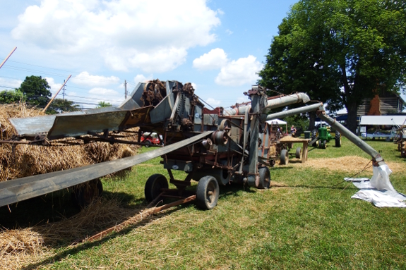 Old-fashioned thresher