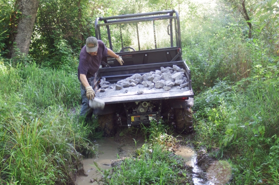 Rocks in the ruts