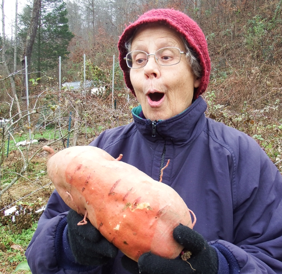 Mom and a sweet potato