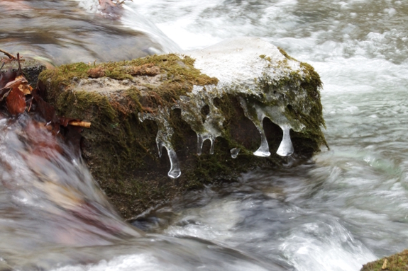 Icy stepping stone