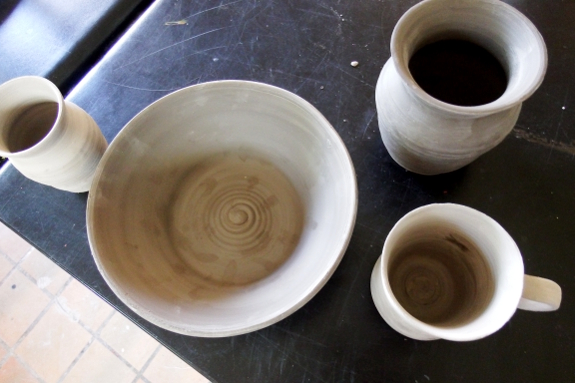 Wheel-thrown pottery