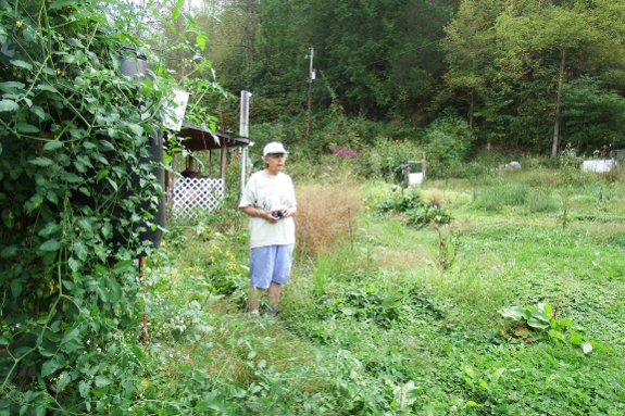 Mom in the garden