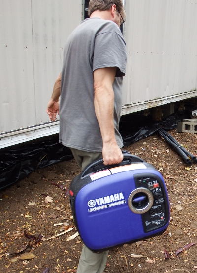 Carrying an inverter generator