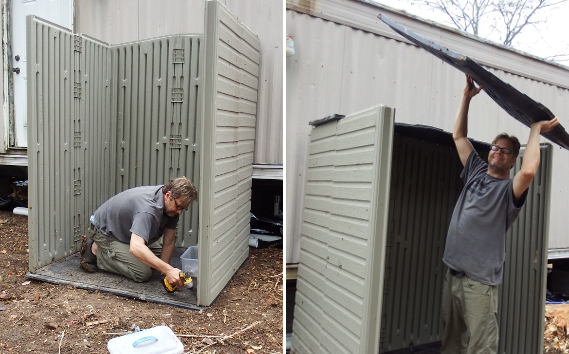 Putting together a rubbermaid shed