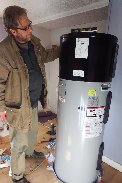 Installed water heater