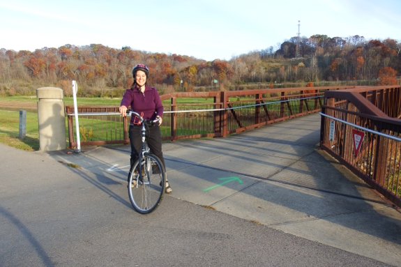 Biking along the river