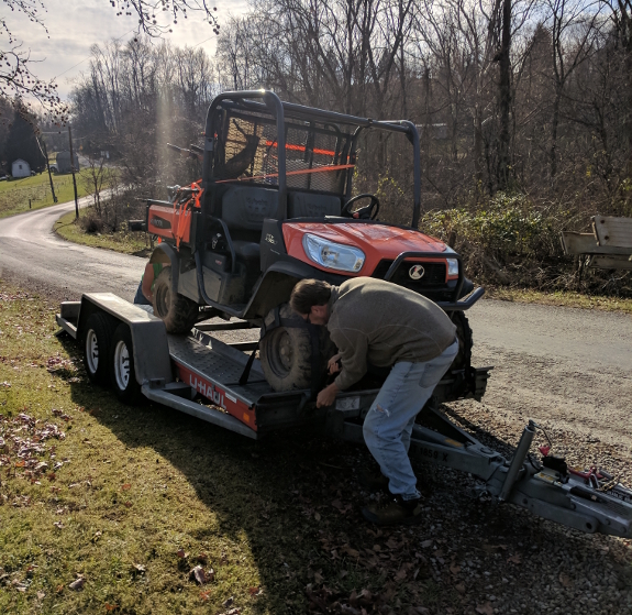 Hauling a Kubota