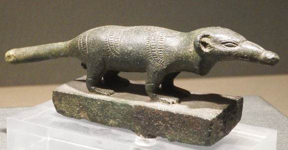 Egyptian mongoose sculpture