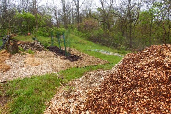 Using Fresh Wood Chips In Garden Paths