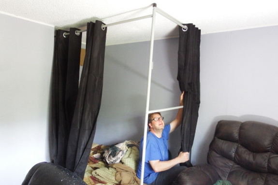 EZ privacy bed curtain system.