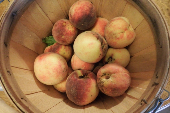 Basket of peaches