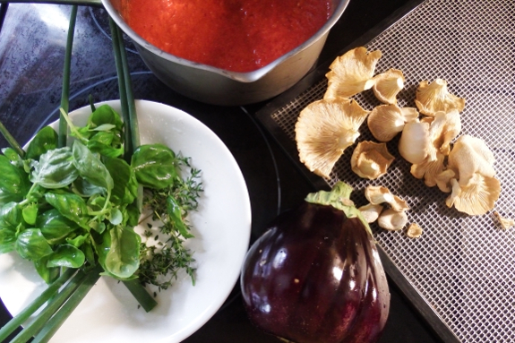 Eggplant parmesan ingredients