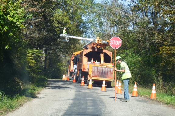 Powerline workers