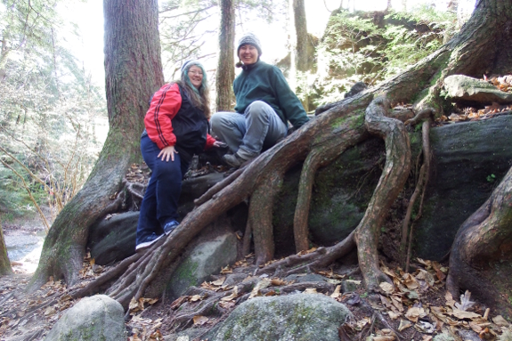 Selfie with tree roots