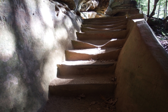 Worn down stairs