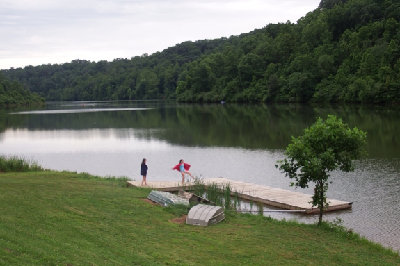 Kids at the lake