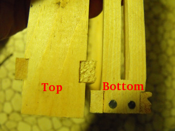 Nail placement on a bee frame